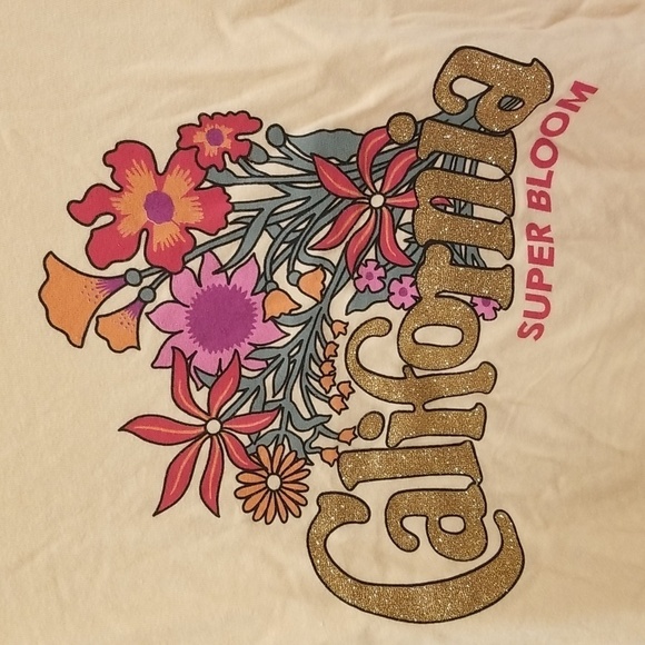 💕MOTHER💕 Itty Bitty Tee ~ California Super Bloom Graphic Tee Small S NWOT - Picture 9 of 13